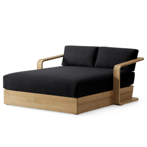 Chaise longue double en vente chaude pour se détendre dans un style minimaliste, fabriquée en bois résistant aux termites, confortable pour une utilisation en extérieur - Product Image 3