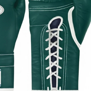 Winning <b>Lace</b> Up Boxing Gloves Dark Green Genuine Leather Professional Fight Training Sparring Gloves Handmade Quality 8oz 10oz - Product Image 3