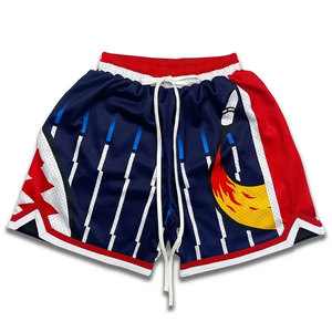 Pantalones cortos de baloncesto de malla personalizados, pantalones cortos de baloncesto de poliéster para hombre con logotipo impreso por sublimación, con su propio logotipo - Product Image 1