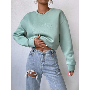 Sudaderas con Capucha para Mujer, Estilo Urbano, Color Sólido Estampado, Invierno 2025, MOQ Bajo, Alta Calidad, Manga Larga, 100% Algodón - Product Image 4