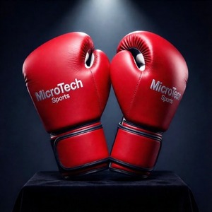 Gants d'entraînement de boxe MicroTech Sports en cuir synthétique durable pour la salle de sport, le sparring, la remise en forme et l'entraînement - Product Image 2
