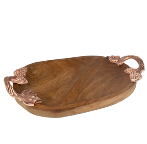 Plateau de service en bois d'acacia Artisanat Prix bon marché Plateau de service décoratif Plateau de service pour petit déjeuner - Product Image 1