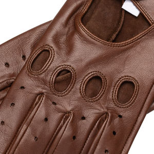 Gants de conduite en cuir pour hommes de bonne qualité, couleur unie, design personnalisé, respirant, OEM, fournisseur pakistanais - Product Image 4