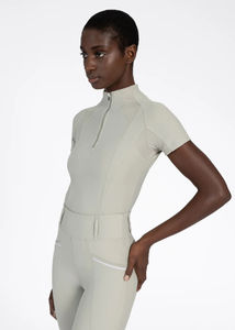 Chemise d'entraînement d'équitation pour femmes, tissu léger, respirant et extensible, manches courtes, haut d'équitation, service OEM personnalisé - Product Image 2