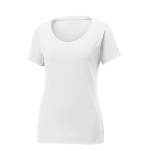 Camiseta blanca de manga corta con cuello redondo orgánico de alta calidad para mujer - Product Image 4