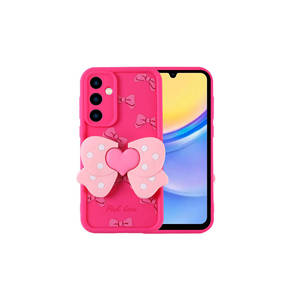 Coque en silicone rose clair SNEL Kapya pour Samsung Galaxy A15 avec protection de l'appareil photo et motif de personnage, compatible A03S A24 A22 A21S - Product Image 2