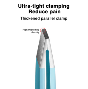 Pince à épiler professionnelle en acier inoxydable pour sourcils et cils, 4 pièces, personnalisable avec logo, haute qualité, à pointe inclinée et plate pour un fini impeccable - Product Image 2