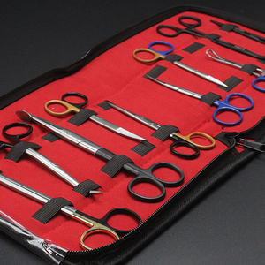 Juego de instrumentos quirúrgicos reutilizables manuales profesionales de acero inoxidable de 10 piezas con mango de color que incluye Kit de tijeras hemostáticas - Product Image 3