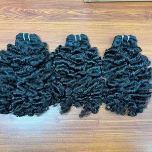 Cabello rizado birmano en trama, cabello humano 100%, cabello crudo vietnamita Un donante - Product Image 1