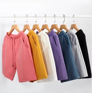 Short décontracté pour femme avec cordon de serrage taille élastique imprimé poches d'été couleur unie sport plage ample short de sport décontracté - Product Image 6