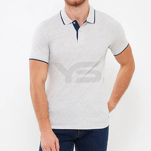 Nouveauté T-shirts de golf à manches courtes en coton élasthanne personnalisés pour hommes, grande taille, style décontracté, maillot respirant et uni - Product Image 4