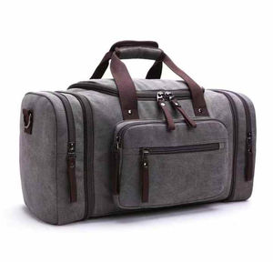 Bolsa de lona de viaje de lujo personalizada al por mayor directa de fábrica, bolsa de lona deportiva de gimnasio de gran capacidad duradera de alta calidad para hombres - Product Image 3