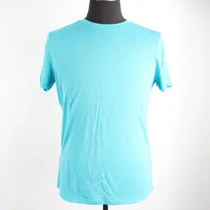 OEM yün t-shirt üreticisi erkekler kısa kollu o-boyun yün kumaş ile