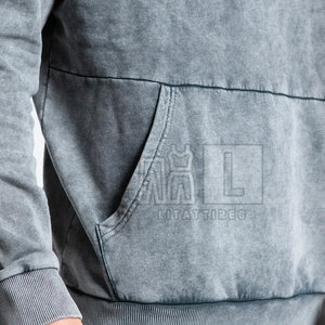 Sudadera con capucha de lavado ácido para hombre con el mejor diseño, ecológica, 100% algodón básico, temporada de invierno, cuello con capucha, patrón sólido - Product Image 6