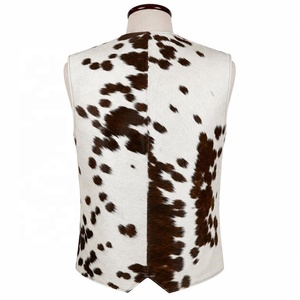 Chaleco de Cuero Vacuno para Hombre, sin Cuello, a Cuadros, Ropa de Invierno, Cierre de un Botón, Estilo Casual, Secado Rápido - Product Image 2