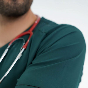 Solid Color Breathable Spandex Custom Design High Quality Comfortable Medical <b>Scrub</b> Uniforms Streetwear Style <b>Scrub</b> <b>Sets</b> - Product Image 2