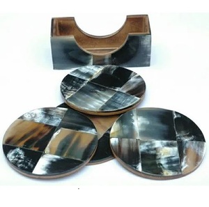 Posavasos de cuerno de búfalo de alta calidad para accesorios de comedor de lujo Posavasos únicos de cuerno de búfalo para personalización de protección de mesa - Product Image 5