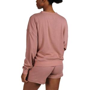 Sudadera de alta calidad para mujer, algodón liso, Color sólido, hombro caído, logotipo personalizado, cuello redondo, sudadera de manga larga para mujer - Product Image 5