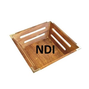 Multipurpose Hot Selling Bamboo Wooden Design Fruit <b>Basket</b> Hand Curved Decorative Fruit <b>Storage</b> <b>Rounded</b> Top Quality Fruit <b>Basket</b> - Product Image 3