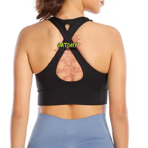 Technologie de collage personnalisée en usine vêtements de sport d'entraînement soutien-gorge de course à dos nageur soutien-gorge de sport de yoga débardeurs personnalisés - Product Image 3