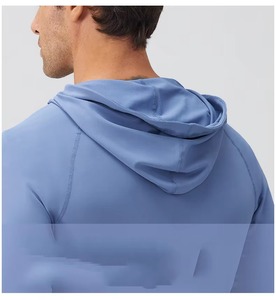 Veste à fermeture éclair respirante à séchage rapide pour homme, col à capuche, anti-UV, imprimé, pour l'entraînement physique, la course à pied, les vêtements de sport d'hiver - Product Image 5