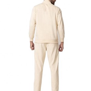 ชุดวอร์มผ้าฝ้าย100% สำหรับผู้ชายมาใหม่2026ชุดวอร์มคอตั้งมีซิปเต็มตัวคอปกตั้งชุดกีฬาและชุดออกกำลังกายสำหรับผู้ชาย - Product Image 2