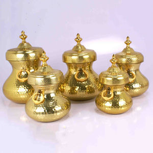 High Quality Stainless Steel Arabic Sugar Pot <b>Kettle</b> Set 4 <b>Gold</b>/Silver Modern Design Food Storage Carton Packaging Customizable - Product Image 3