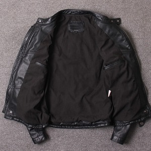 Chaqueta de Cuero de Alta Calidad para Hombre, Talla Grande, para Motociclismo, Deportes al Aire Libre, Elegante, Impermeable, Transpirable y Ecológica - Product Image 2