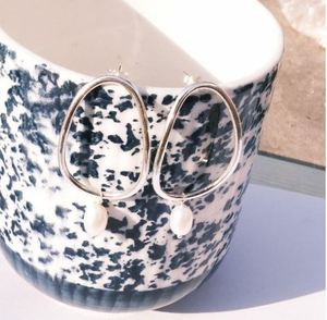 Natural Freshwater Pearl Stud Earrings 925 Sterling Silver Handmade Unique Stud Earrings Christmas Birthday Gift Jewelry - Product Image 2