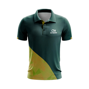 Polo deportivo de poliéster 100% para hombre, ropa deportiva de Color sólido para verano, camiseta sublimada personalizable de punto transpirable - Product Image 1
