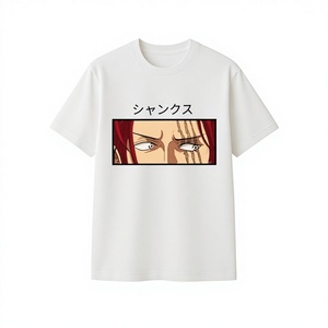 T-shirt Shanks One Piece Design 100% coton à manches courtes, t-shirt graphique avec les yeux de Shanks aux cheveux roux - Product Image 2