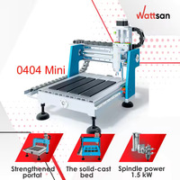 Wattsan 0404 Mini bureau Mini CNC routeur tour Machine 1.5KW arbre Flexible pompe à eau Artcam