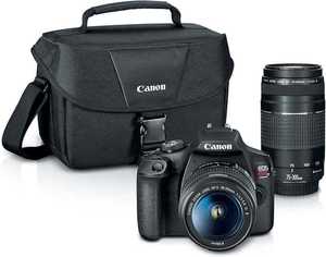 Cámara DSLR Rebel T7 con Kit de 2 Lentes con Lente EF18-55mm + EF 75-300mm Negro - Product Image 2