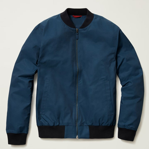 2022 High Quality Men's Light <b>Weight</b> Bomber Jacket Winter Wear in Polyester Material Wholesale Thin and <b>Stand</b> Collar - Product Image 1