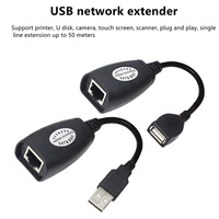 Cable adaptador de extensión LAN USB 2.0 a RJ45 de 150 pies con material ABS, sin necesidad de enchufe, en stock para teclado de computadora