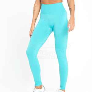 Leggings Personalizables de Cintura Alta con Cordón Ajustable para Mujer, Tallas Grandes, Logotipo Personalizado, Material Spandex/Poliéster, Secado Rápido, Transpirables, Color Sólido - Product Image 1
