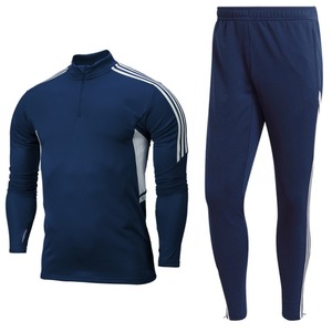 Ensemble de survêtement pour homme à col montant et fermeture éclair intégrale, blocs de couleur, veste de sport et pantalon slim - Product Image 4