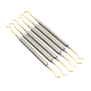 Instruments de restauration dentaire en composite de haute qualité, manuels, avec poignée en silicone |   Instruments de remplissage dentaire - Product Image 1