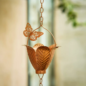 Chaîne de pluie décorative en cuivre pur pour poisson Fabricant et exportateur Chaîne de pluie en cuivre personnalisé en acier inoxydable Gouttière Descente en métal - Product Image 4
