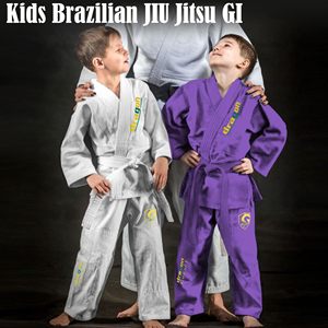 Enfants BJJ Gi Brésilien Jiu Jitsu Costume Enfants Arts Martiaux Uniforme Durable Coton Formation Kimono OEM Logo Personnalisé En Gros - Product Image 3
