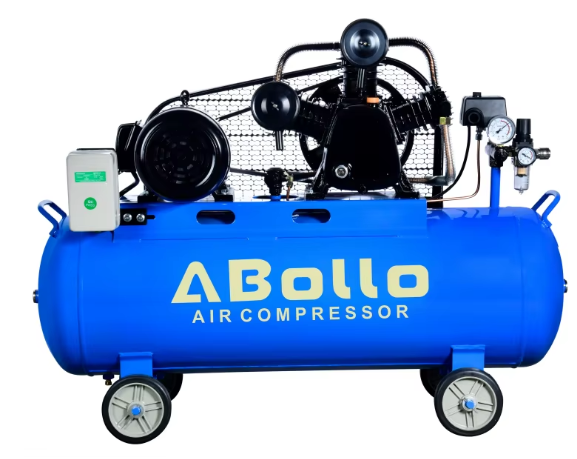 220V High Power Industrial Air Pump High Pressure 100 200L Belt Driven Piston Compressor Portable Air Compressor