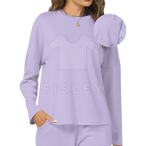 Conjunto de chándal de dos piezas con estampado de logotipo personalizado para mujer para correr en invierno a un precio - Product Image 3