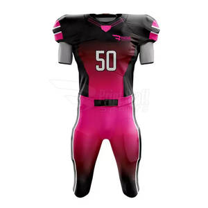 Nueva Llegada PRINT CRAFT SPORTS Uniforme de Fútbol Americano Unisex 100% Poliéster Transpirable de Manga Corta en Oferta con Contraste de Color - Product Image 1