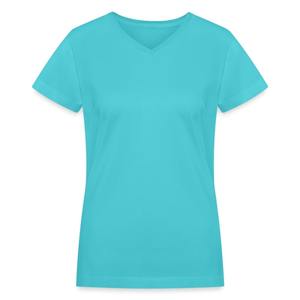 Camiseta de algodón 100% con cuello en V personalizada de primera calidad, tela de punto de alta calidad, diseño informal de patrón sólido para hombres y mujeres, ropa de calle - Product Image 4