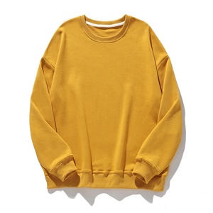 Sudadera de cuello redondo sólido pesado para hombre Sudadera de lana ODM de alta calidad con logotipo personalizado Sudaderas con capucha de invierno OEM - Product Image 5