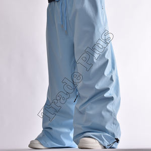 Pantalones Cargo holgados de moda para hombre al por mayor RTS pantalones acampanados de trabajo a prueba de viento con cierre de cremallera ropa de calle de pierna ancha - Product Image 2