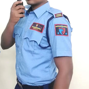 Tee personnalisé personnalisable d'uniformes de garde de sécurité vert clair professionnel pour le personnel de sécurité - Product Image 1