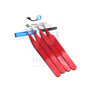 แหนบดัดขนตาสแตนเลสคุณภาพสูงสำหรับผู้หญิง สีชมพูอ่อน พิมพ์ลายสวยงาม ดีไซน์ที่ดีที่สุด อุปกรณ์แต่งหน้า ปลายแหลม รับทำโลโก้ตามสั่ง - Product Image 6