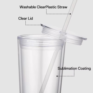 Vaso <span class=keywords><strong>de</strong></span> Plástico Transparente <span class=keywords><strong>de</strong></span> Doble Pared con Popote, Preperforado, <span class=keywords><strong>de</strong></span> 24oz, Tipo Globo <span class=keywords><strong>de</strong></span> Nieve, Venta al por Mayor - Product Image 3