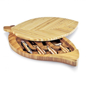 Juego de Tablas de Cortar de Bambú Ecológicas Personalizadas al por Mayor, Bloques de Madera para Picar con Cubiertos para Regalos de Inauguración de Casa - Product Image 4